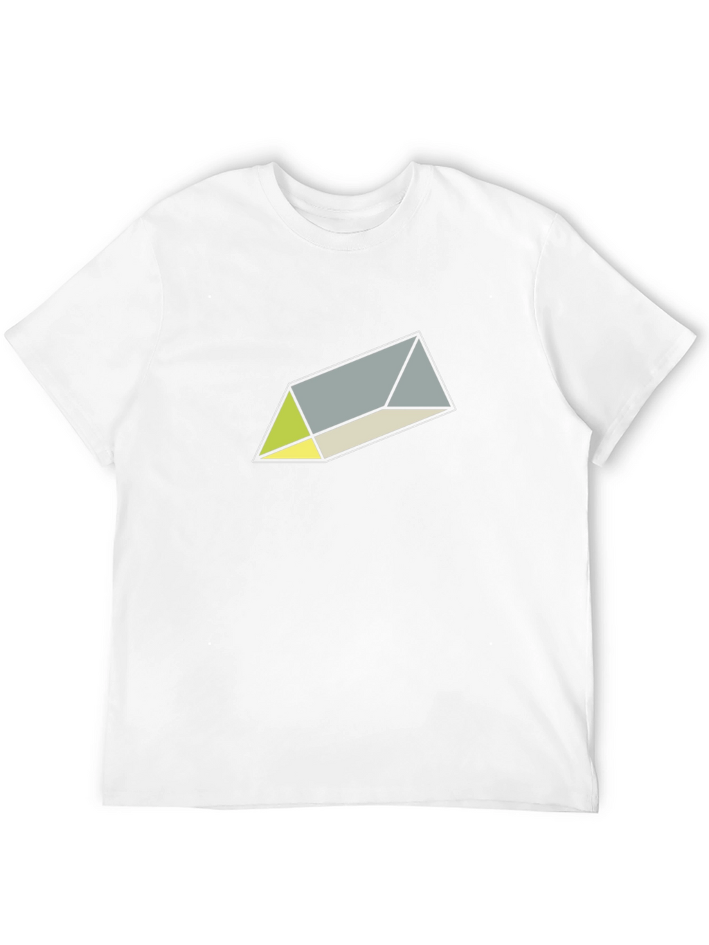 Geometric Prism Graphic Tee - Sleek Black T-Shirt