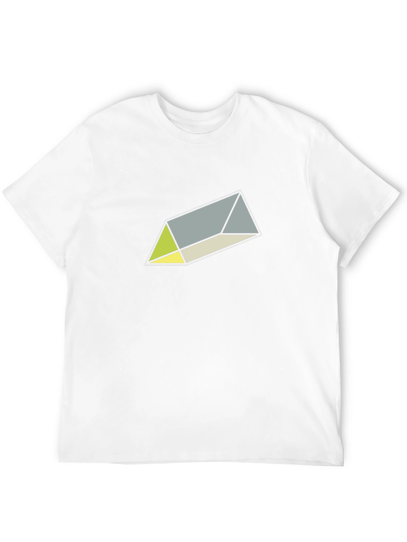 Geometric Prism Graphic Tee - Sleek Black T-Shirt