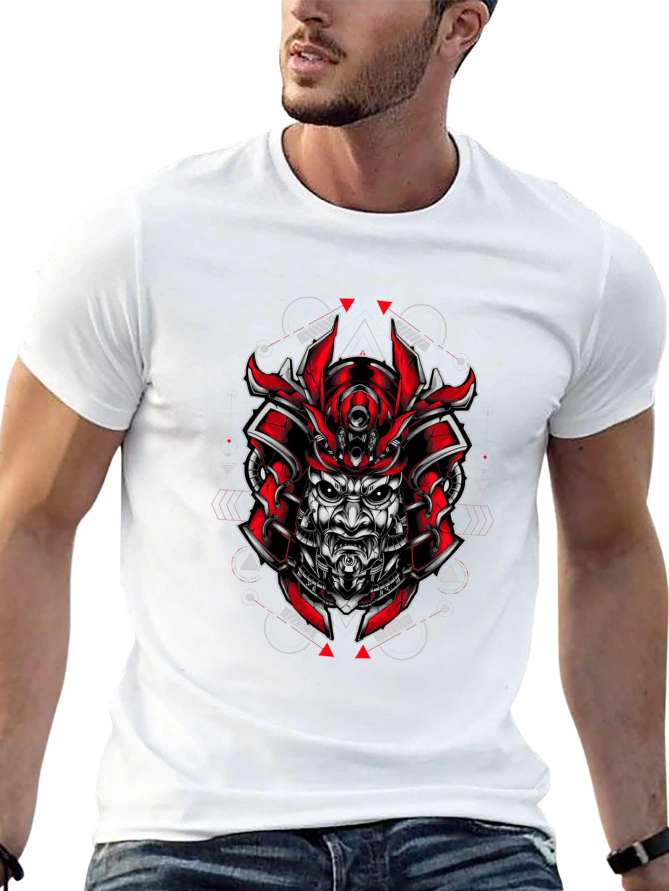 Samurai Graphic T-Shirt - Red and Black Design