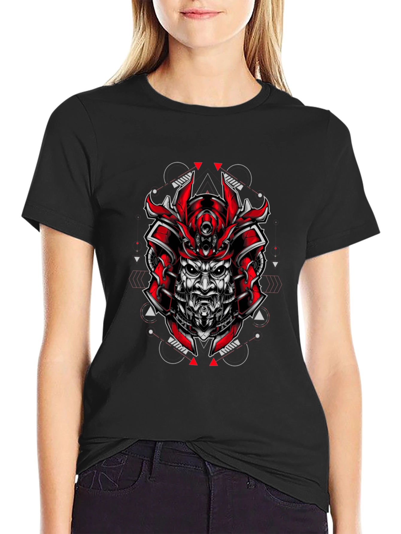 Samurai Graphic T-Shirt - Red and Black Design