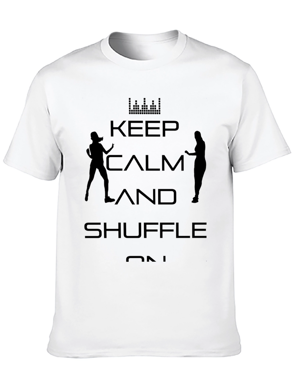 Keep Calm and Shuffle On - Black Graphic Tee