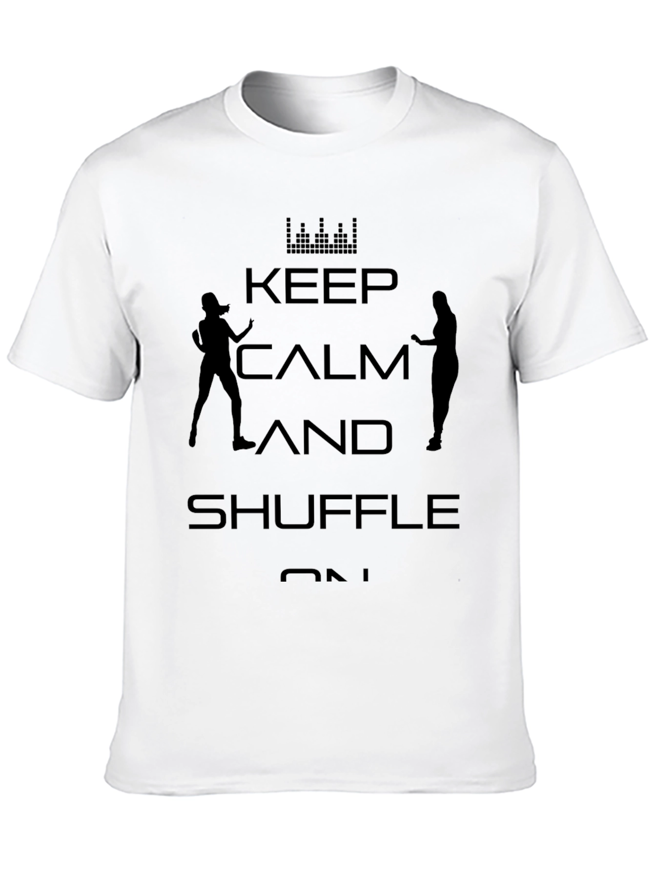 Keep Calm and Shuffle On - Black Graphic Tee