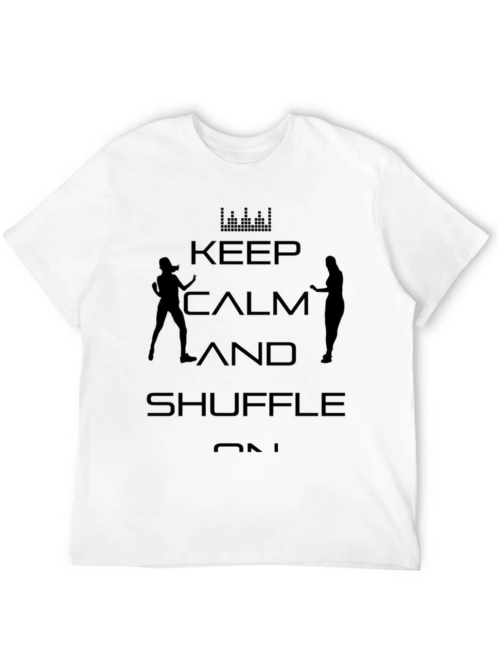 Keep Calm and Shuffle On - Black Graphic Tee