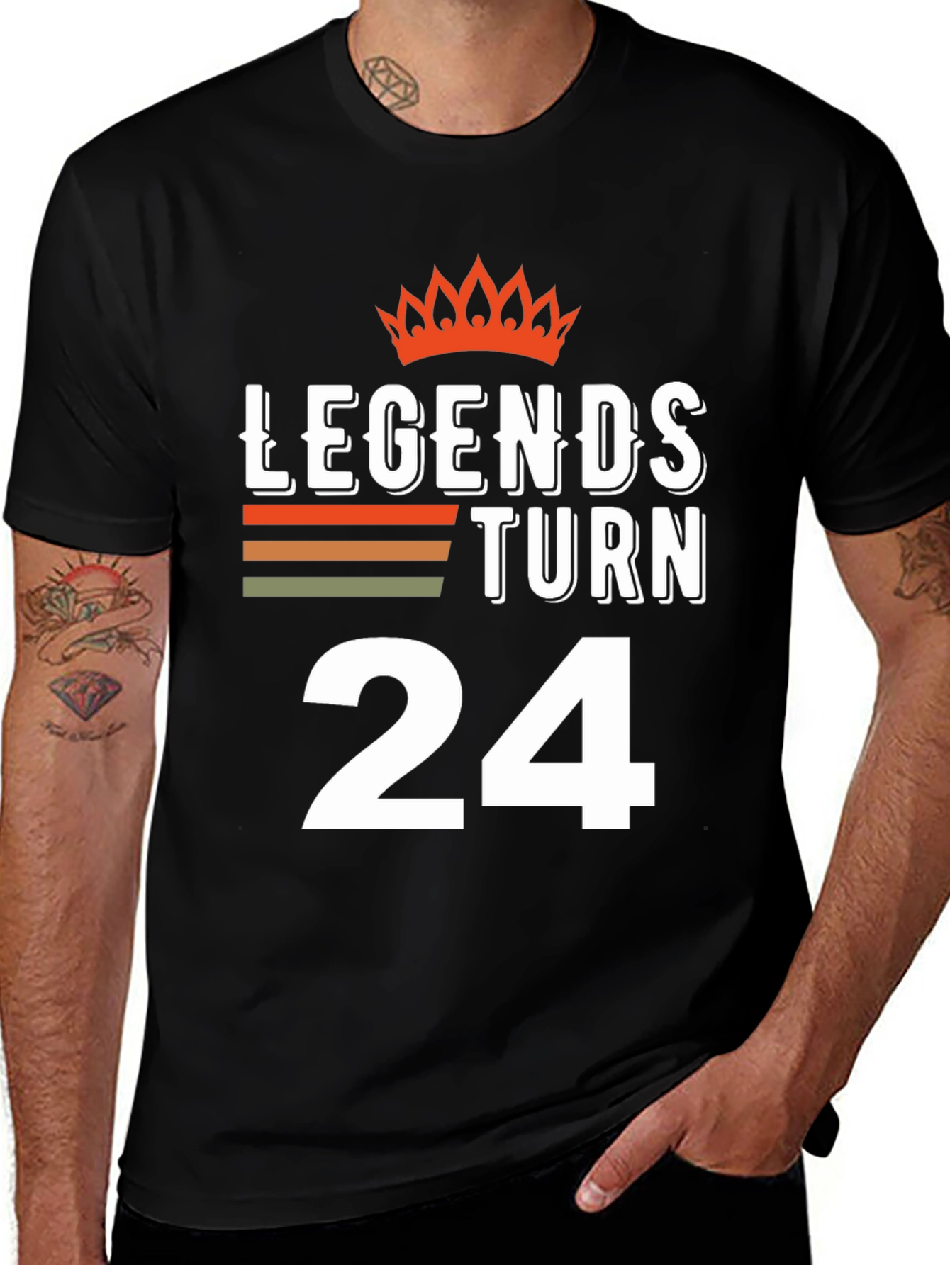 Legends Turn 24 Birthday Graphic Tee