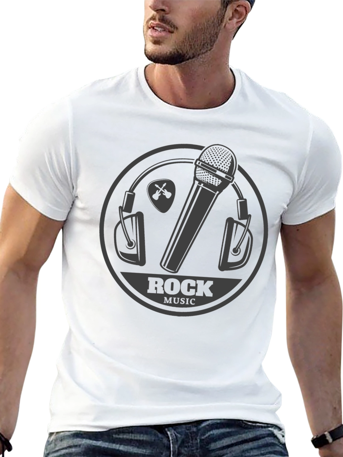 Rock Music Graphic Tee - Stylish Musician T-Shirt