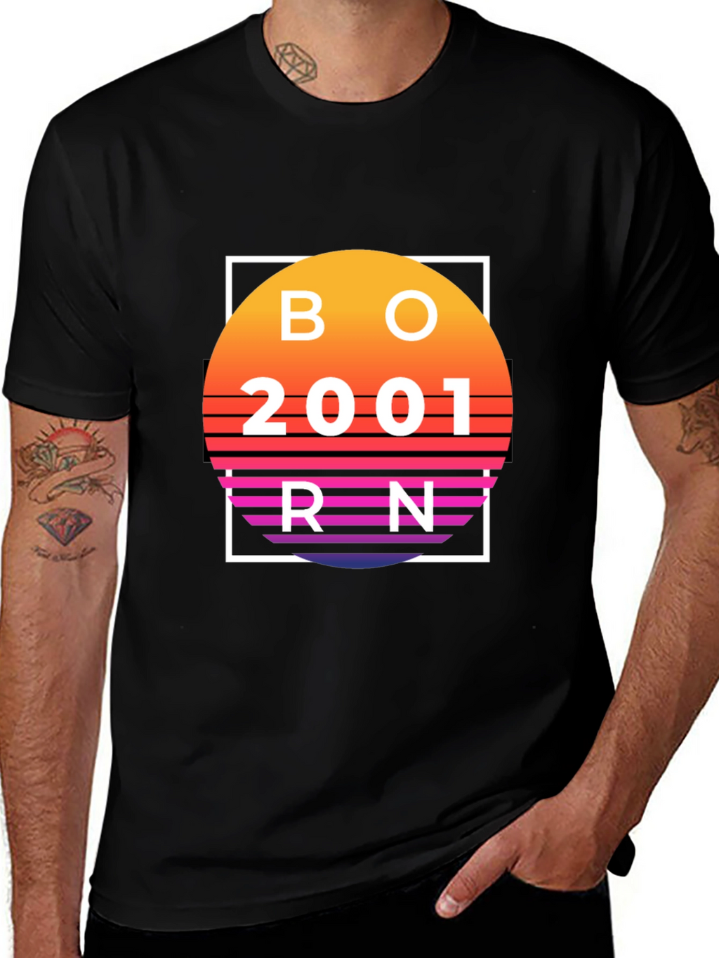 Born in 2001 Retro T-Shirt