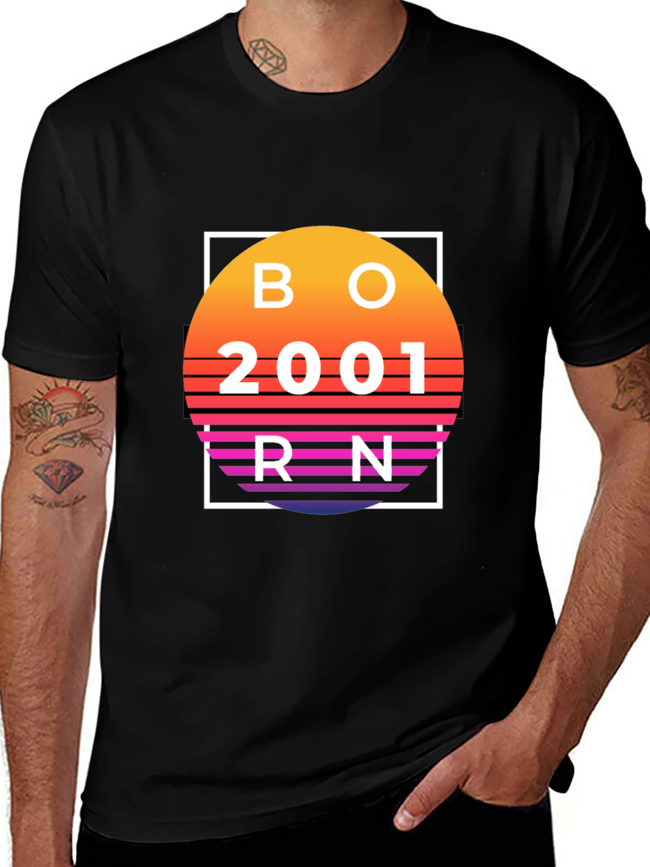 Born in 2001 Retro T-Shirt