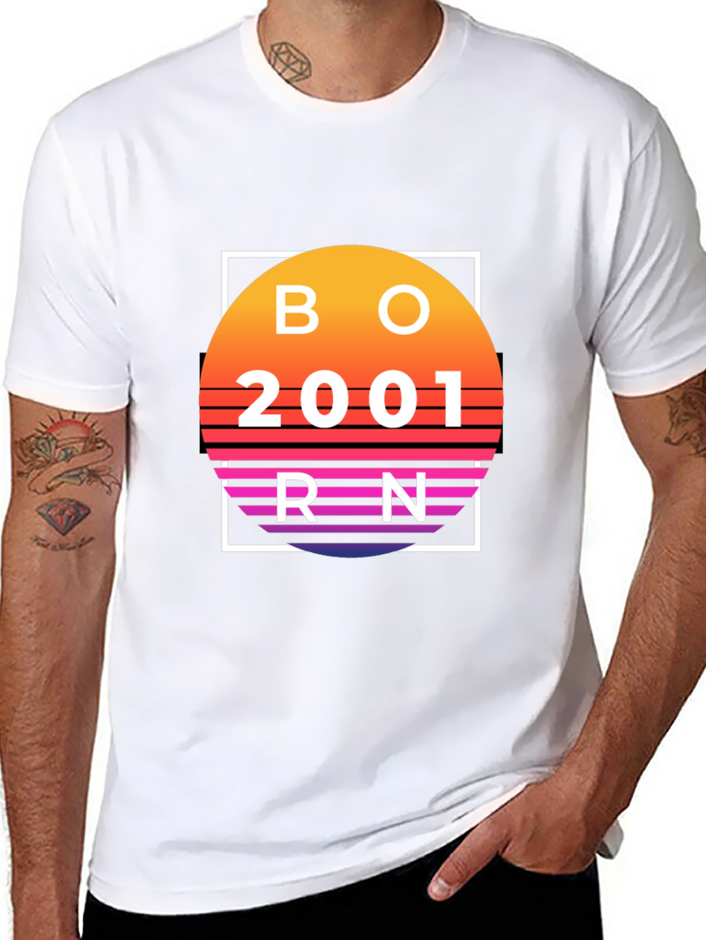 Born in 2001 Retro T-Shirt