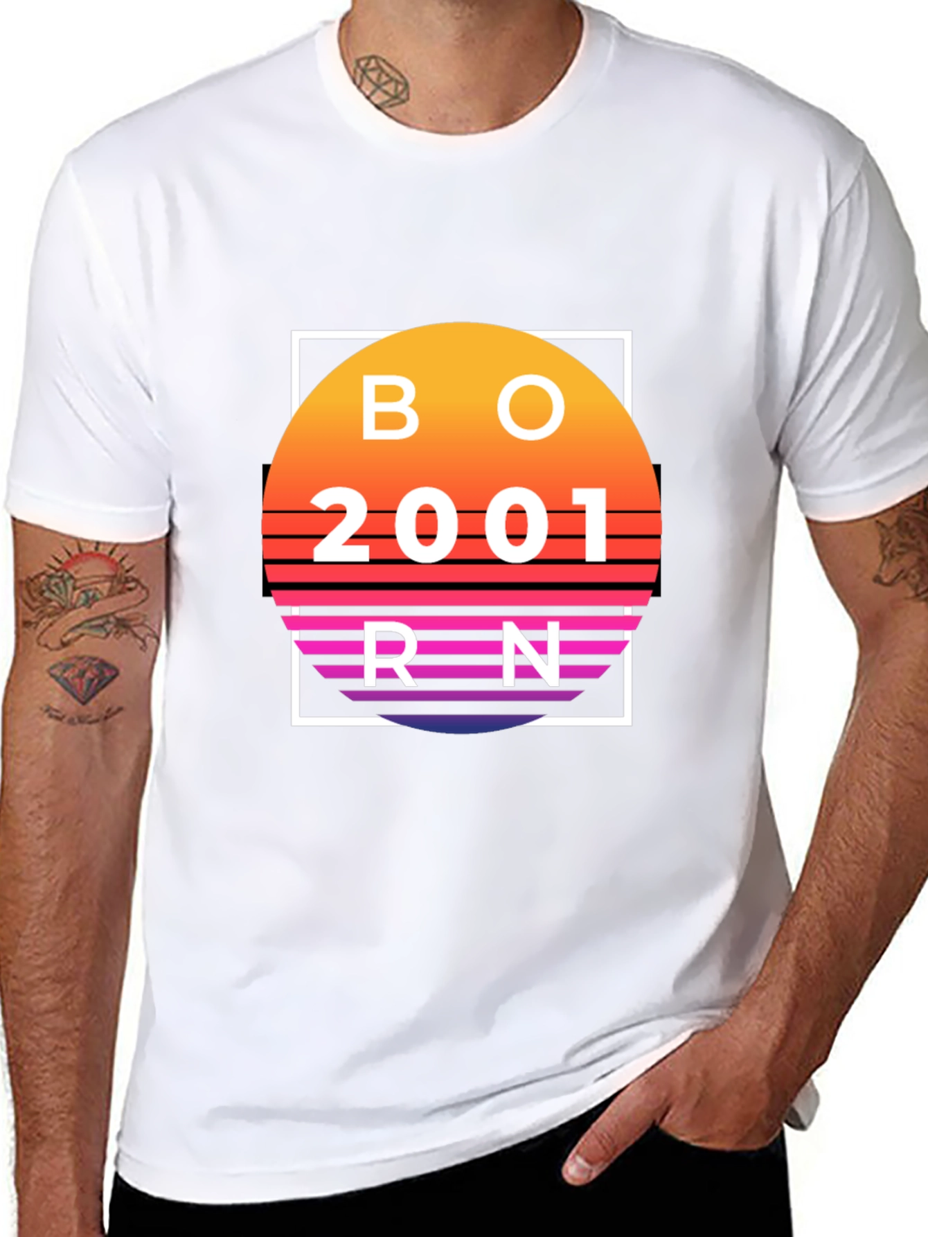 Born in 2001 Retro T-Shirt