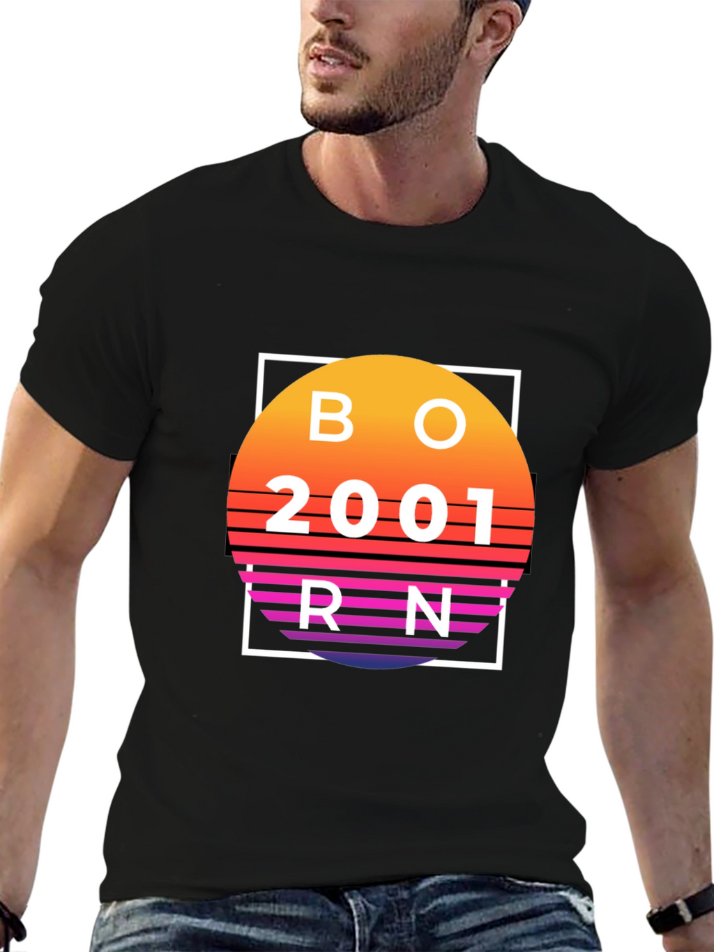 Born in 2001 Retro T-Shirt