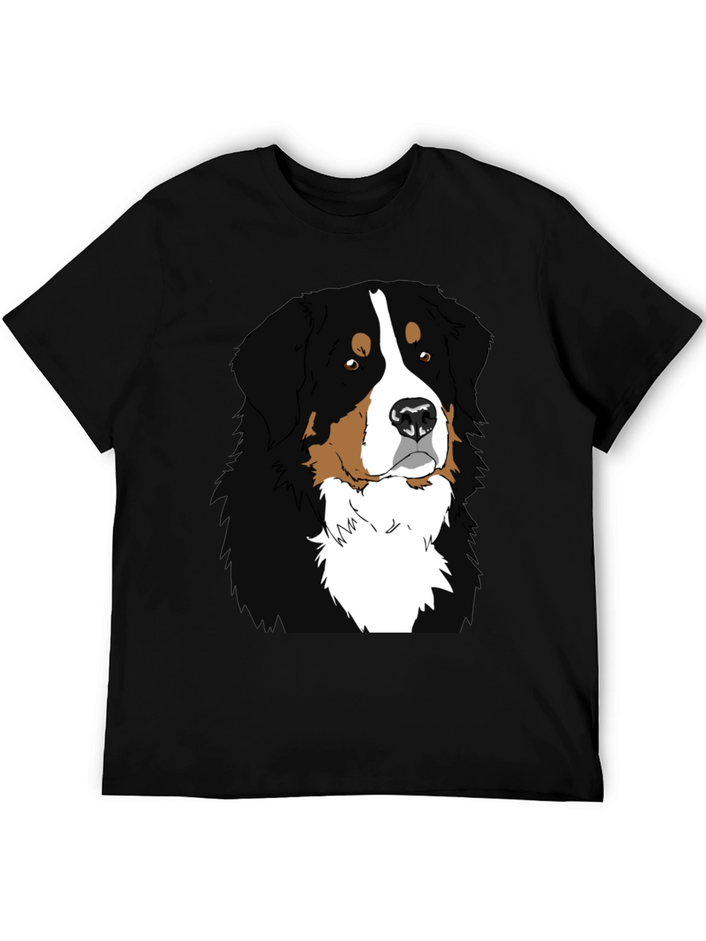 Bernese Mountain Dog Graphic Tee - Black