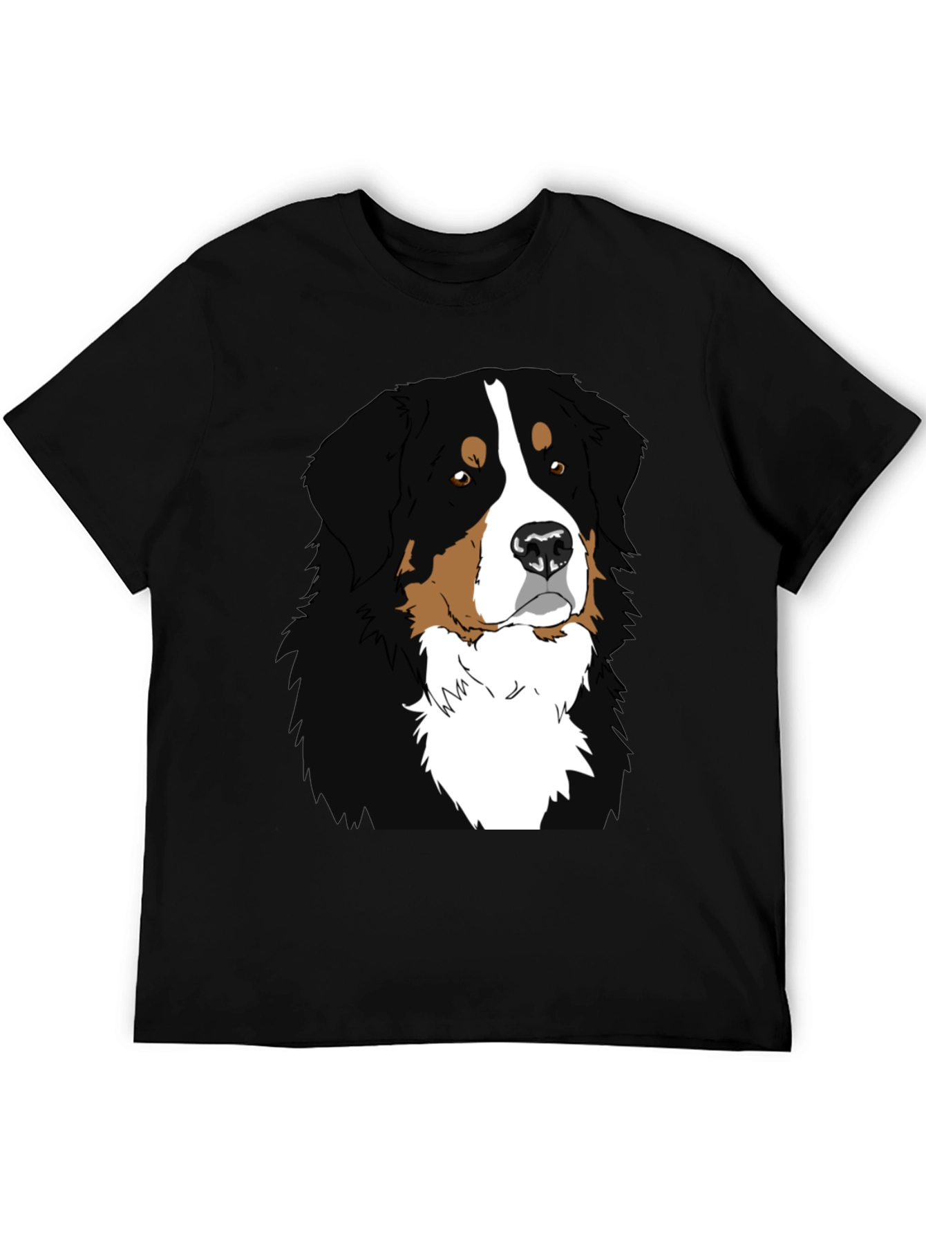 Bernese Mountain Dog Graphic Tee - Black