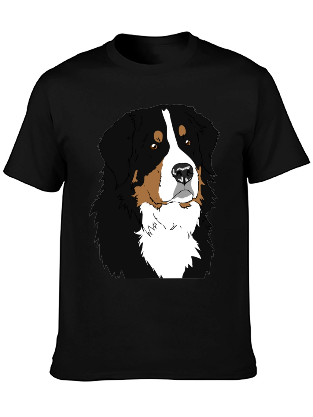 Bernese Mountain Dog Graphic Tee - Black