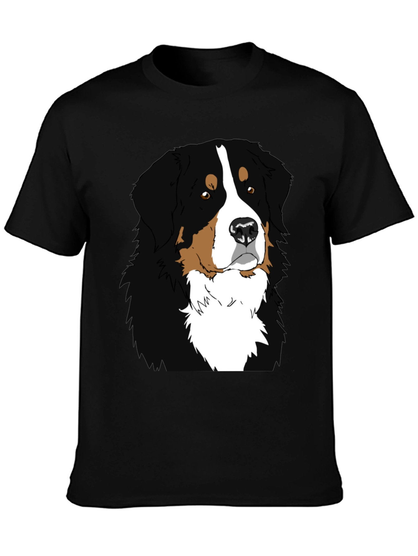 Bernese Mountain Dog Graphic Tee - Black