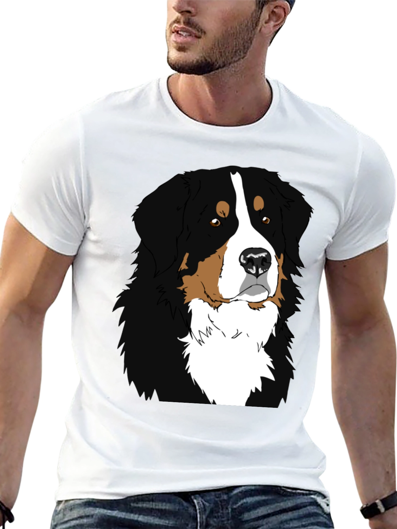 Bernese Mountain Dog Graphic Tee - Black