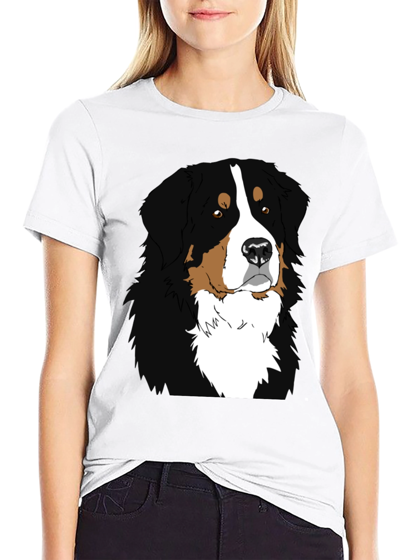 Bernese Mountain Dog Graphic Tee - Black