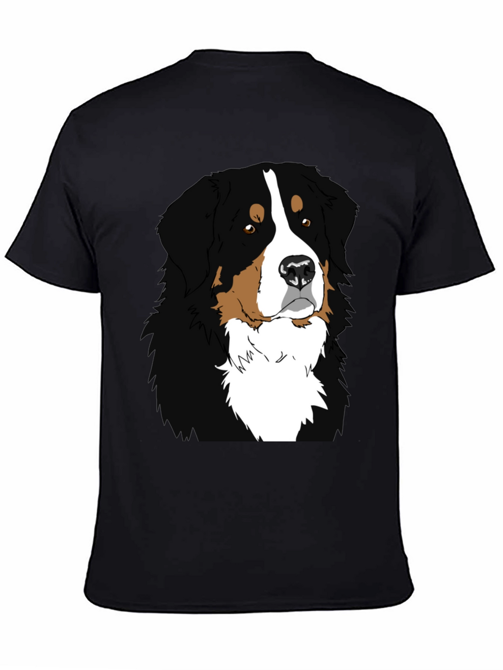 Bernese Mountain Dog Graphic Tee - Black