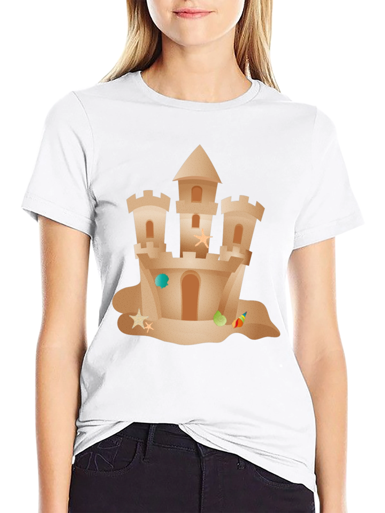 Sandcastle Graphic Tee - Beach Lover Summer T-Shirt