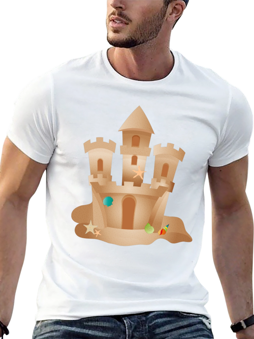 Sandcastle Graphic Tee - Beach Lover Summer T-Shirt