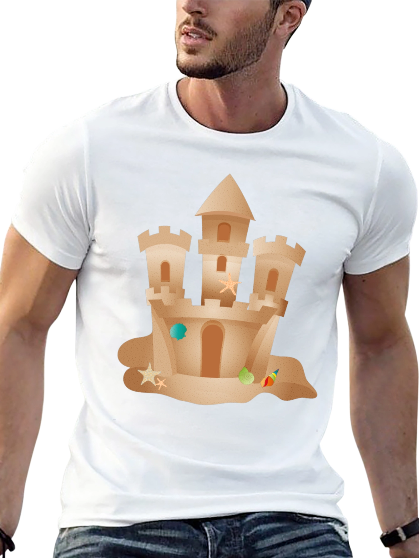 Sandcastle Graphic Tee - Beach Lover Summer T-Shirt
