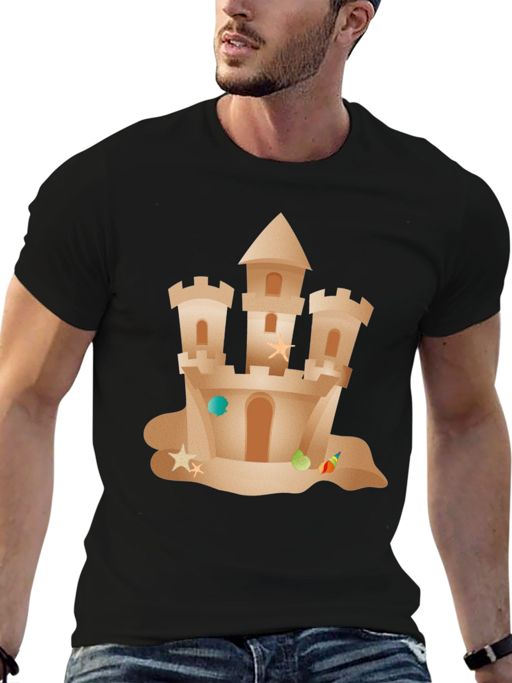 Sandcastle Graphic Tee - Beach Lover Summer T-Shirt