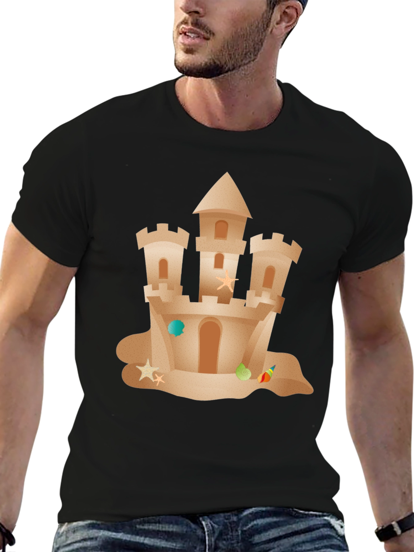 Sandcastle Graphic Tee - Beach Lover Summer T-Shirt