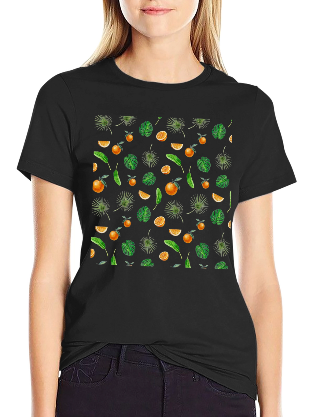 Tropical Fruit Print T-Shirt