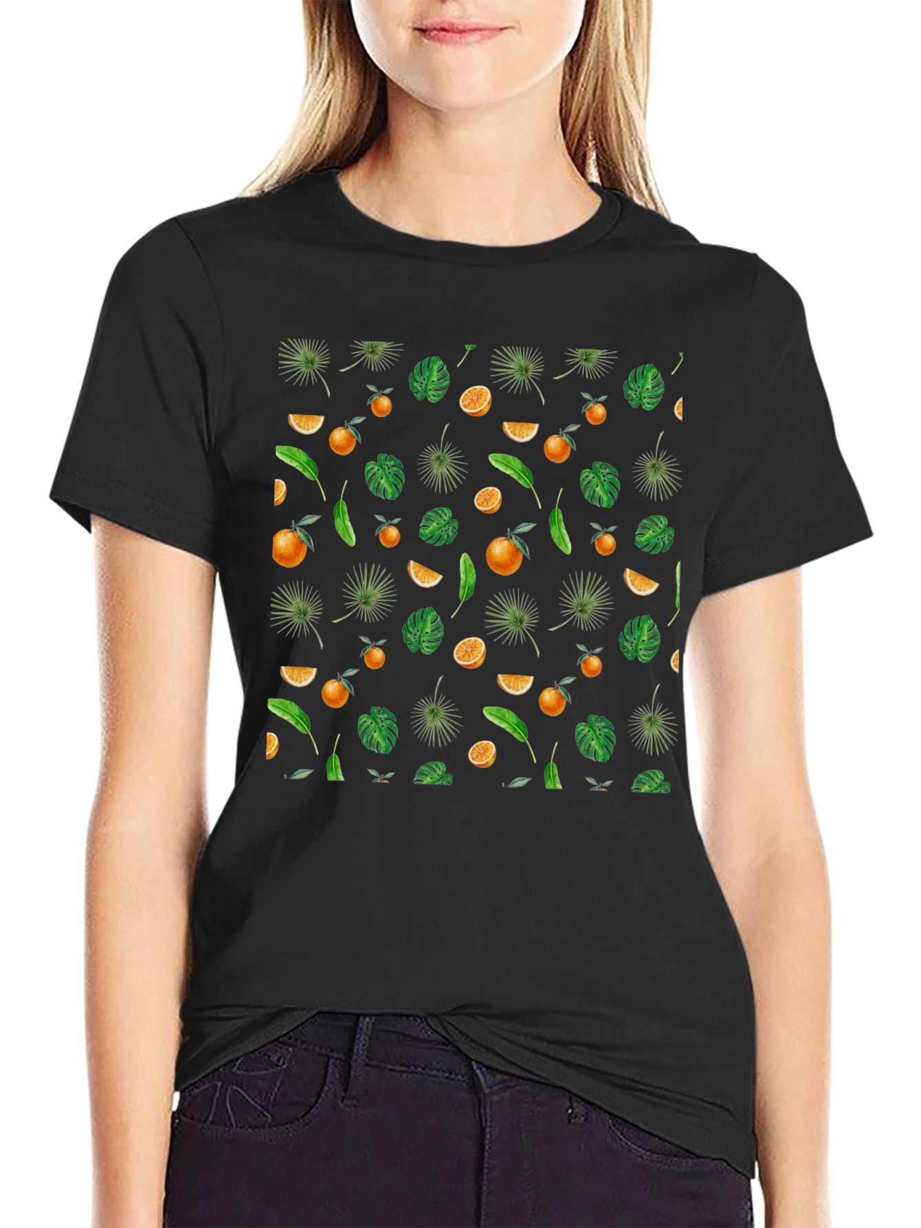 Tropical Fruit Print T-Shirt