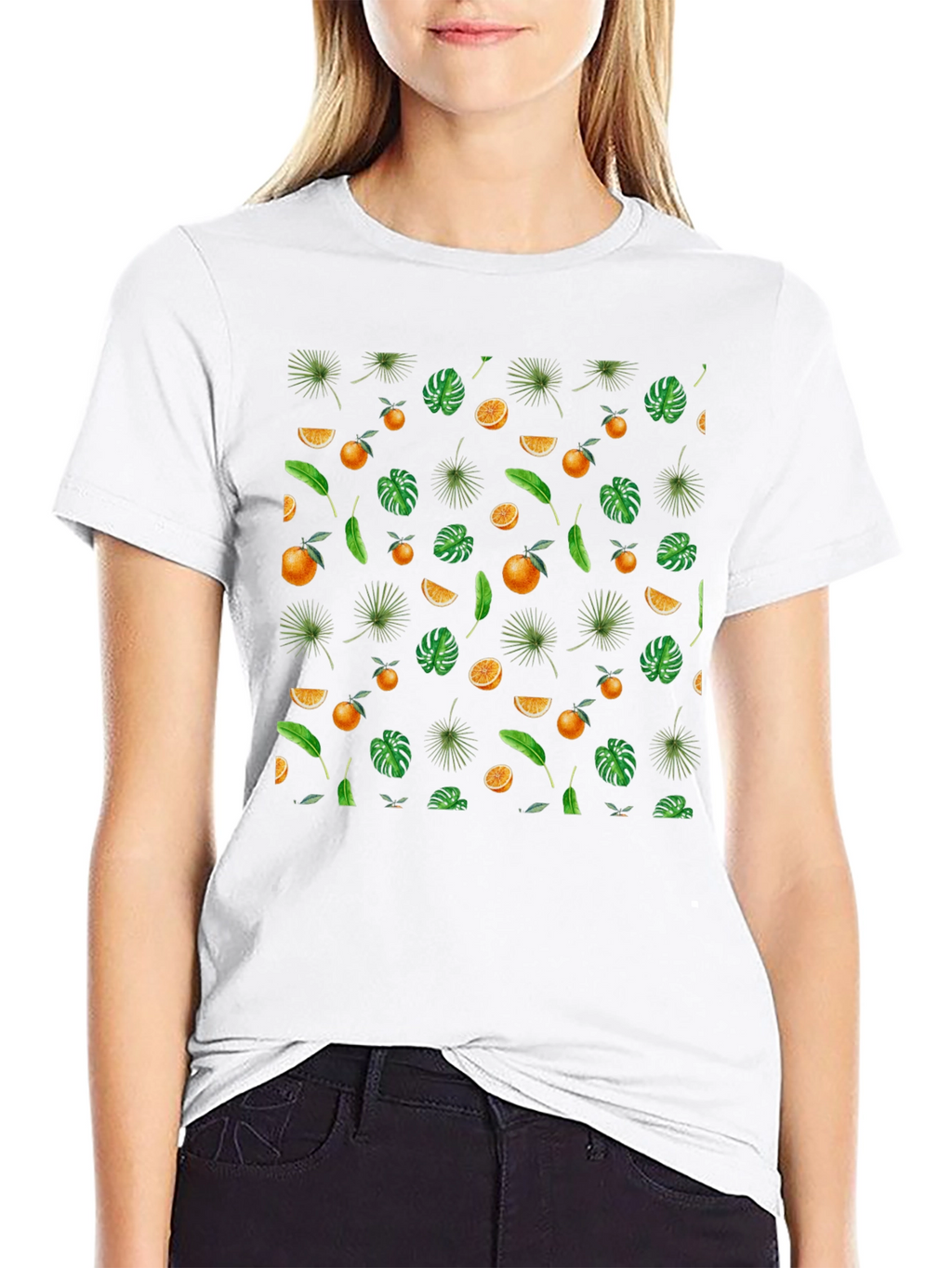 Tropical Fruit Print T-Shirt