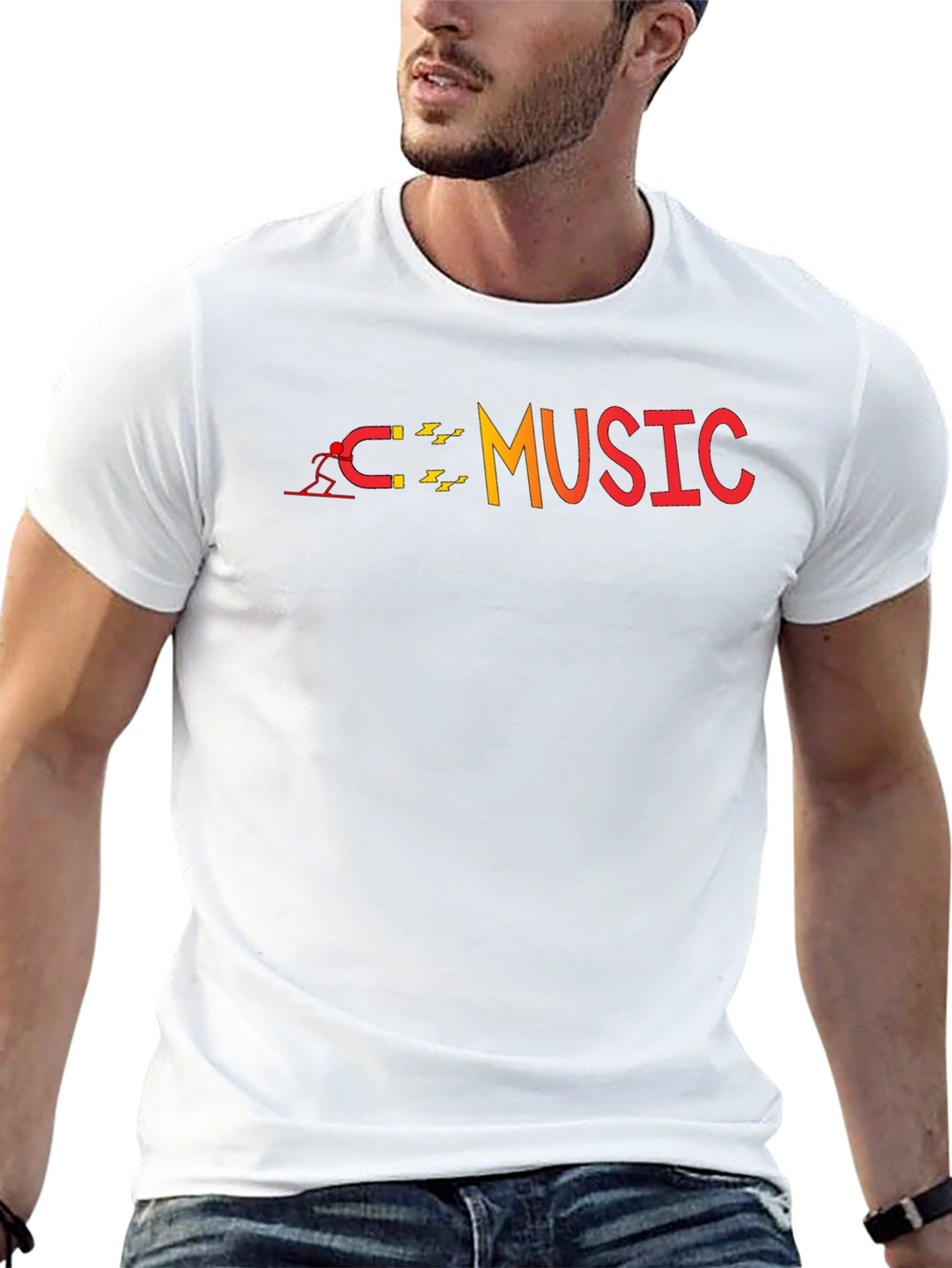 Music Magnet Graphic T-Shirt