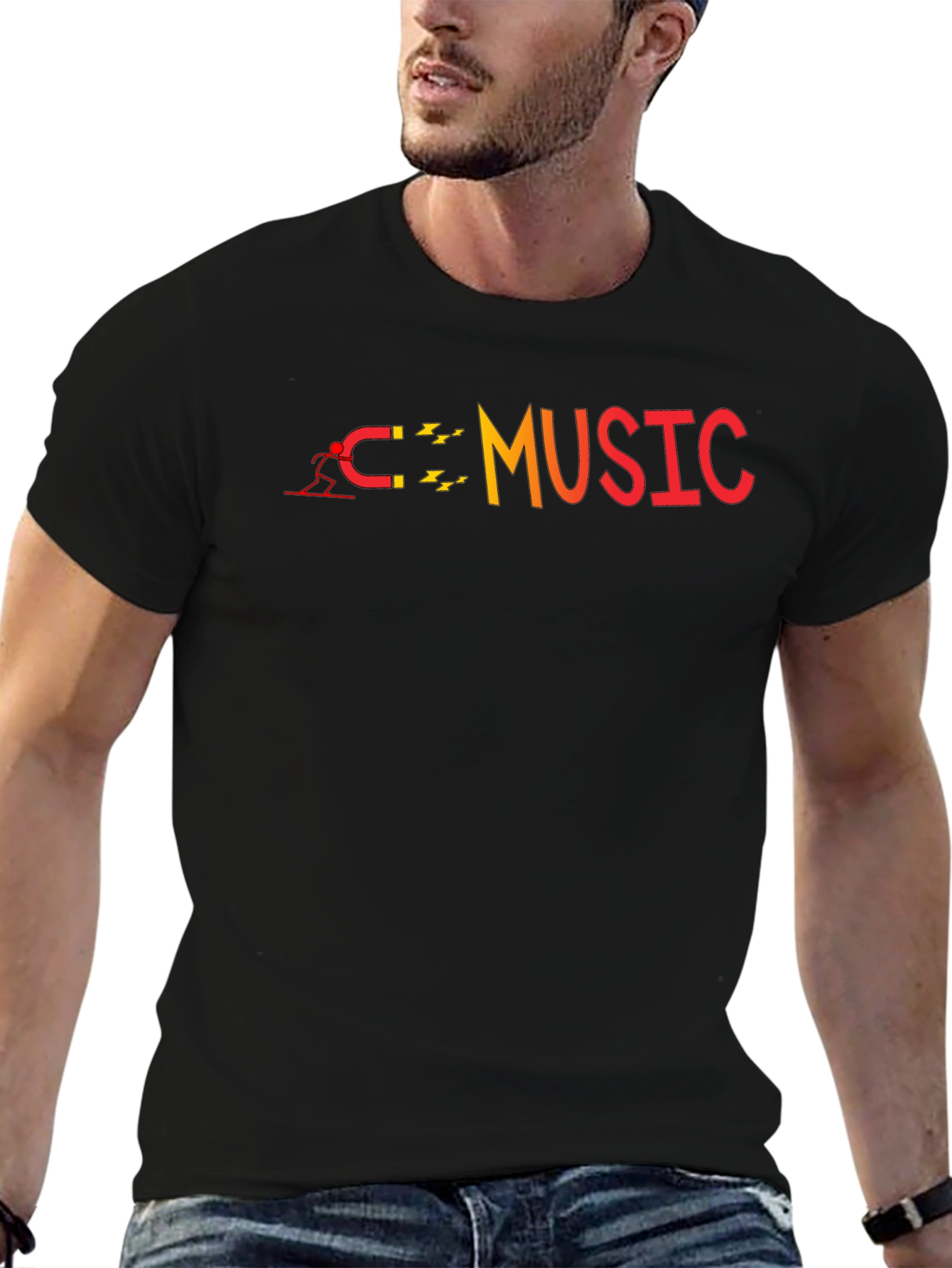 Music Magnet Graphic T-Shirt