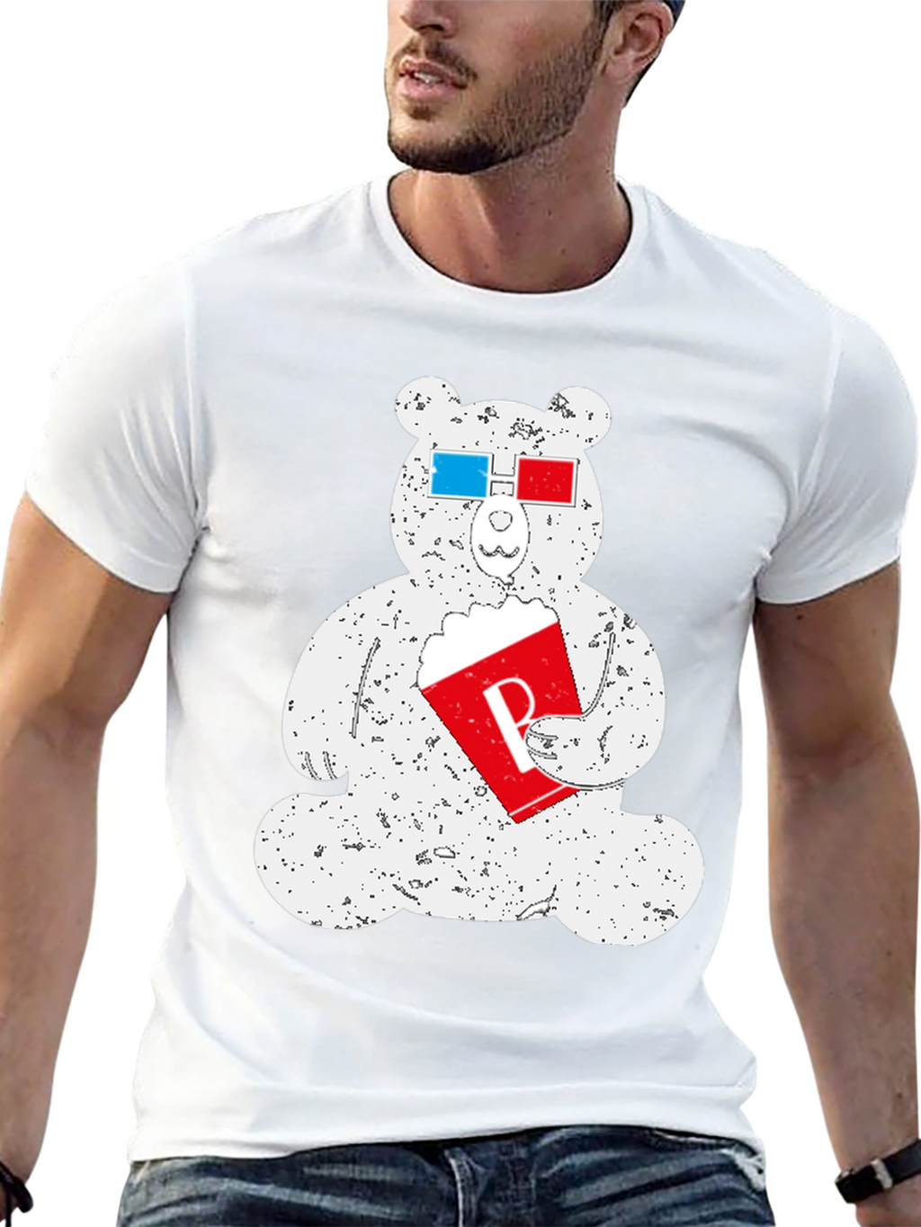 Movie Buff Bear T-Shirt - Funny Graphic Tee