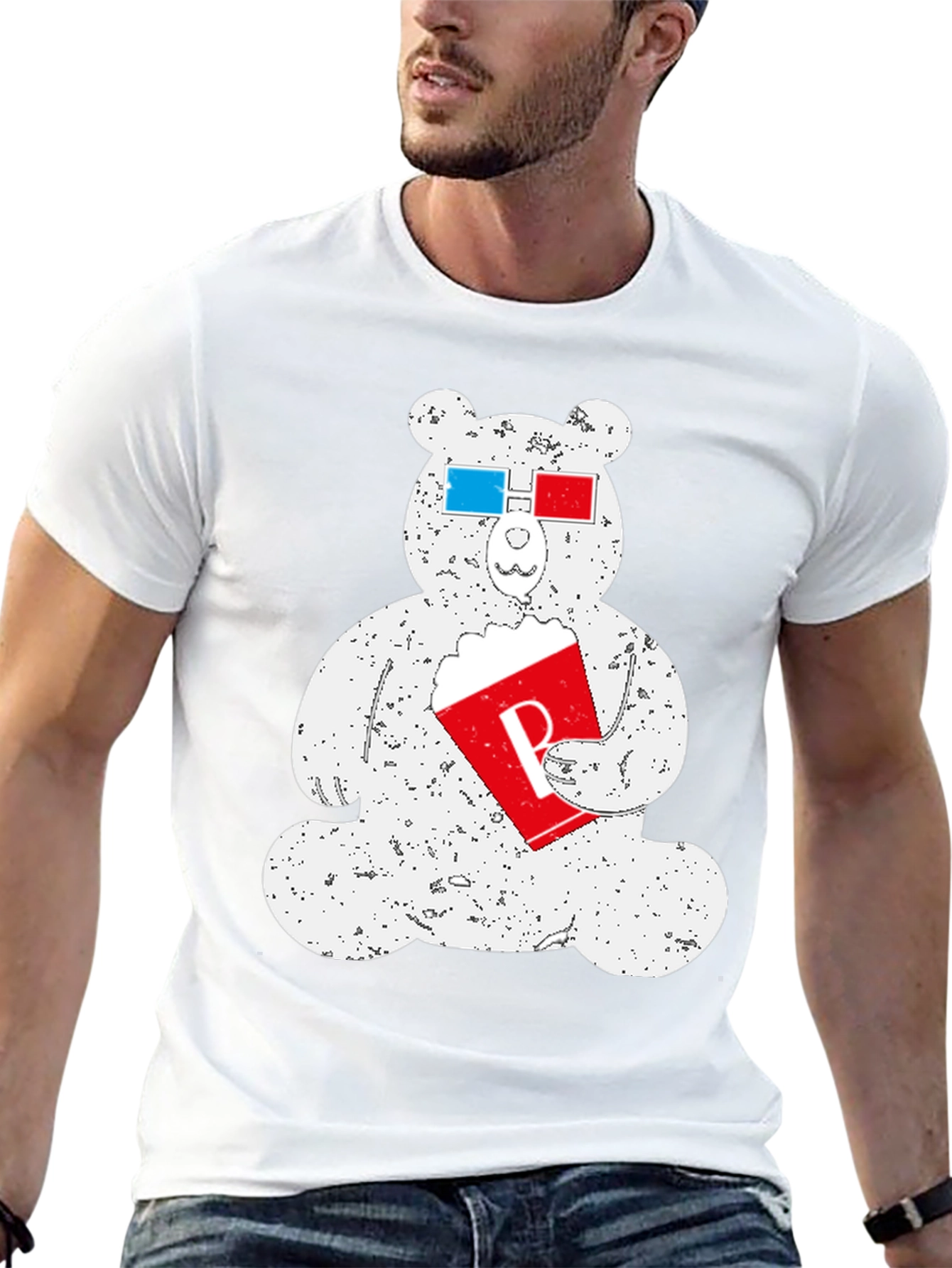 Movie Buff Bear T-Shirt - Funny Graphic Tee