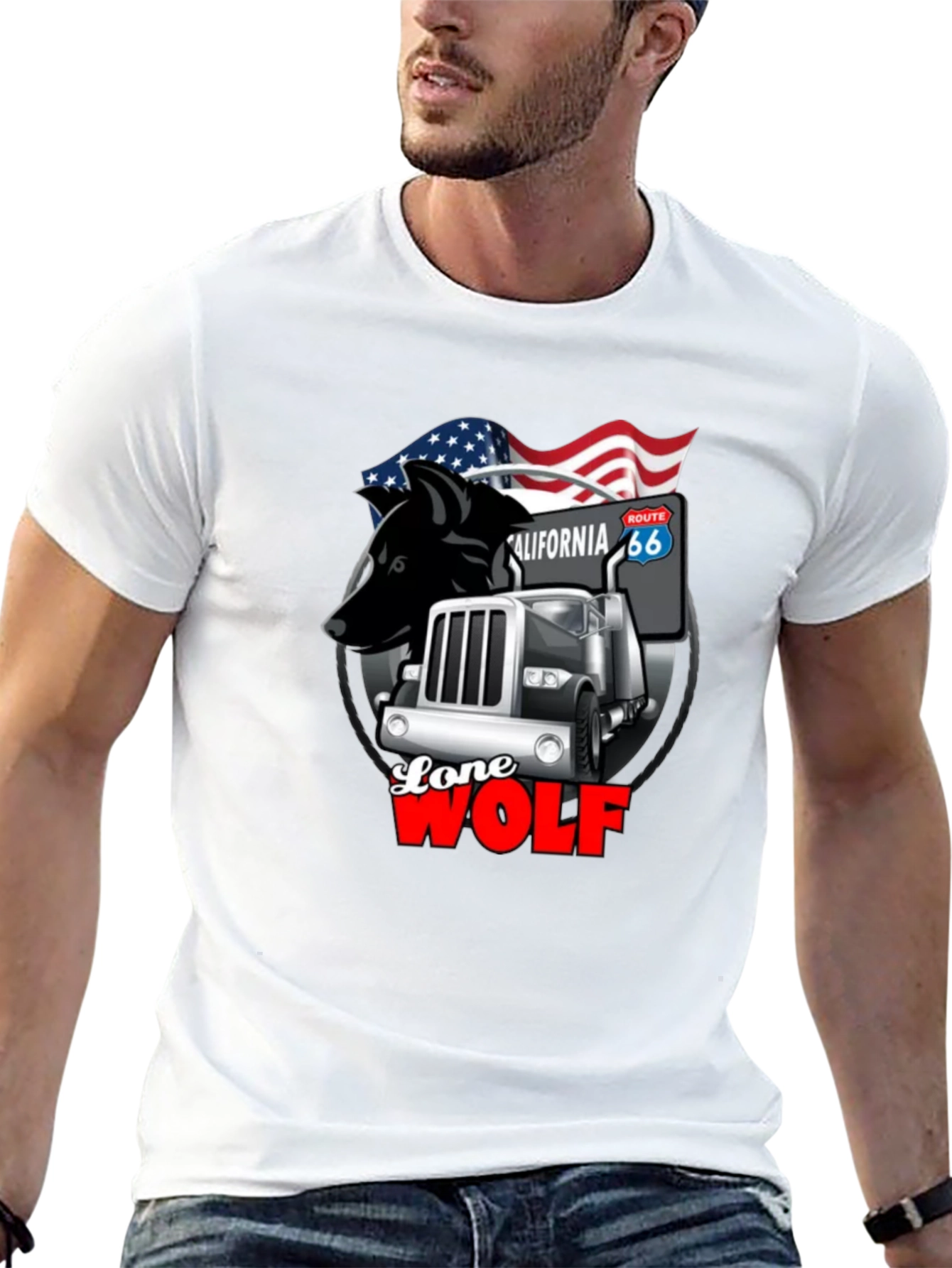 Lone Wolf Trucker Graphic Tee
