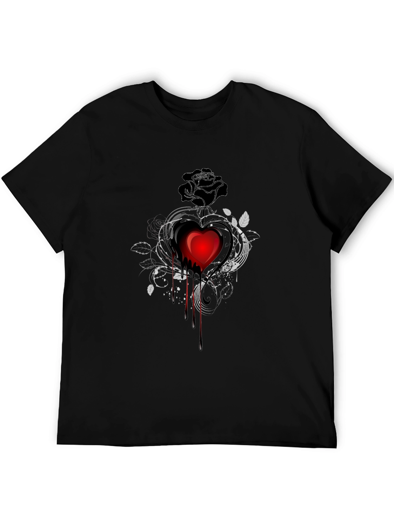 Gothic Rose & Bleeding Heart Graphic Tee