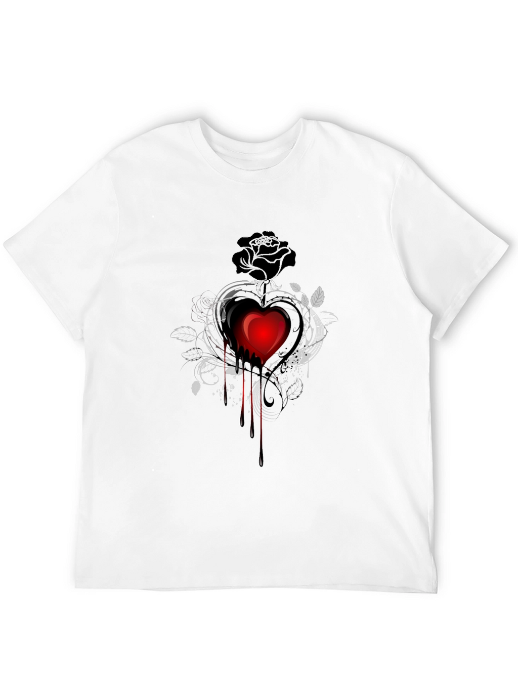 Gothic Rose & Bleeding Heart Graphic Tee