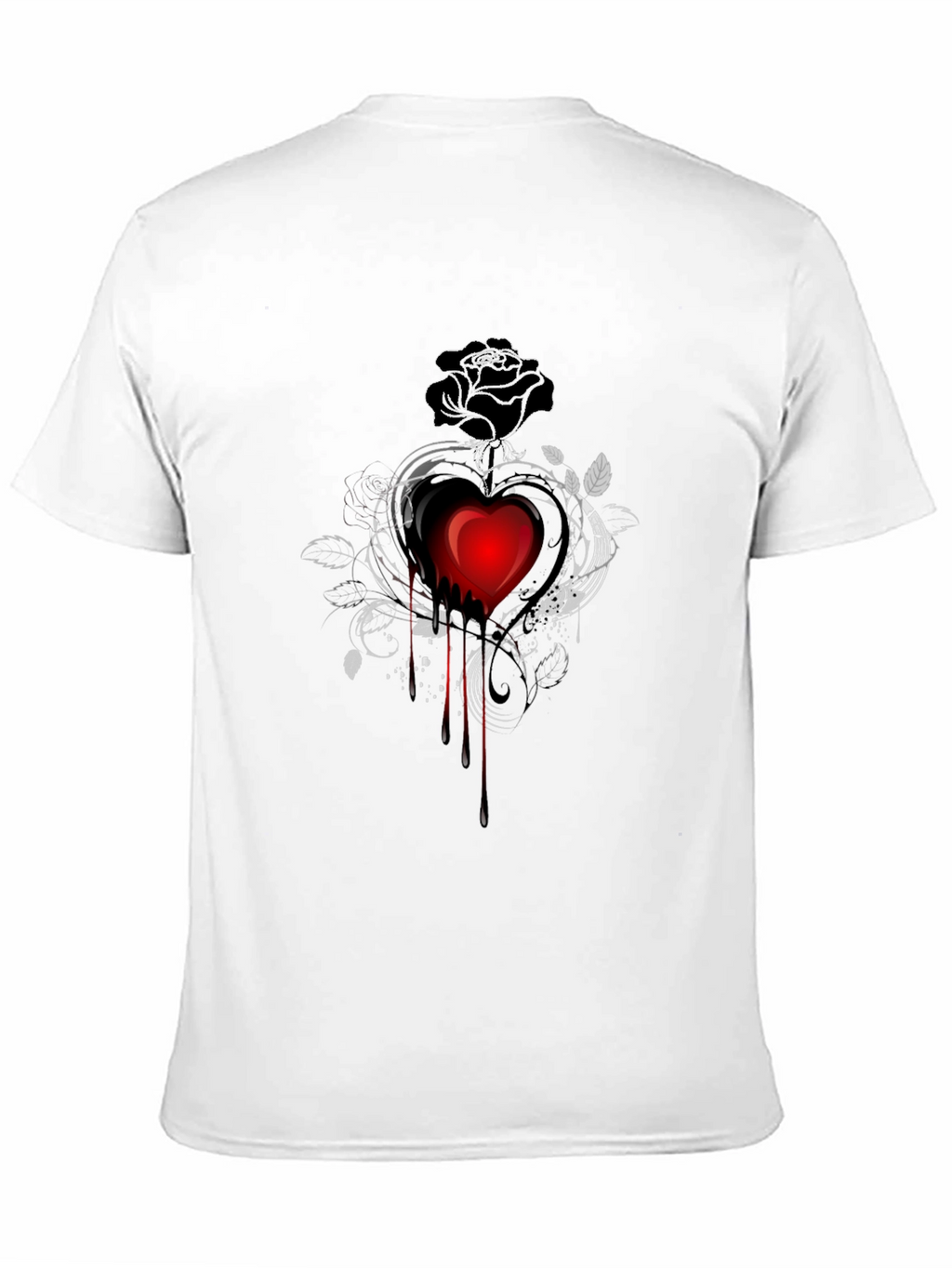 Gothic Rose & Bleeding Heart Graphic Tee