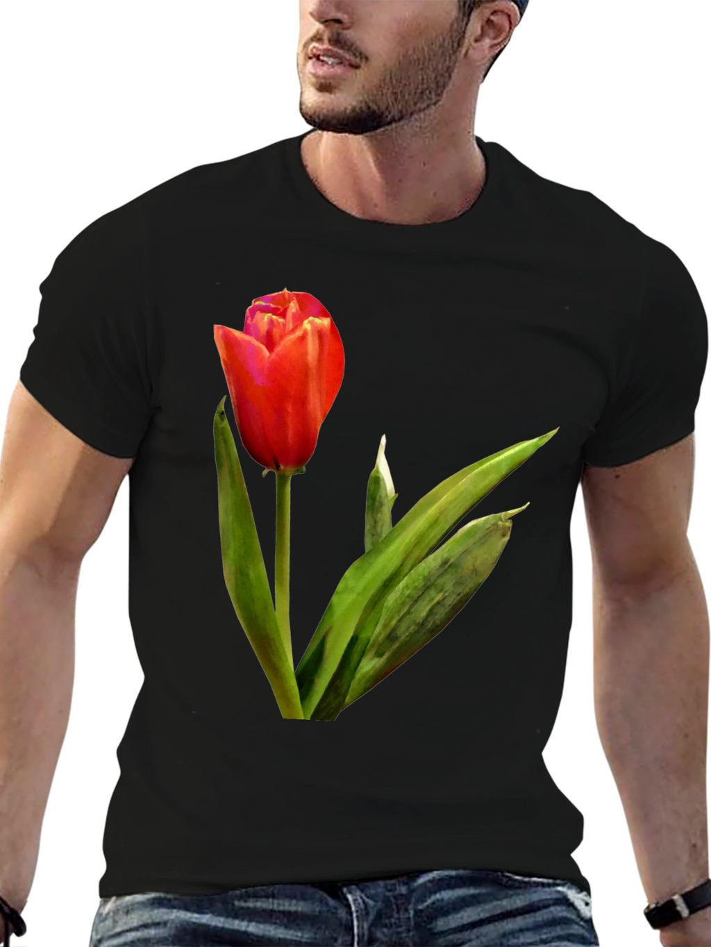 Tulip Graphic Tee - Stylish Floral Design