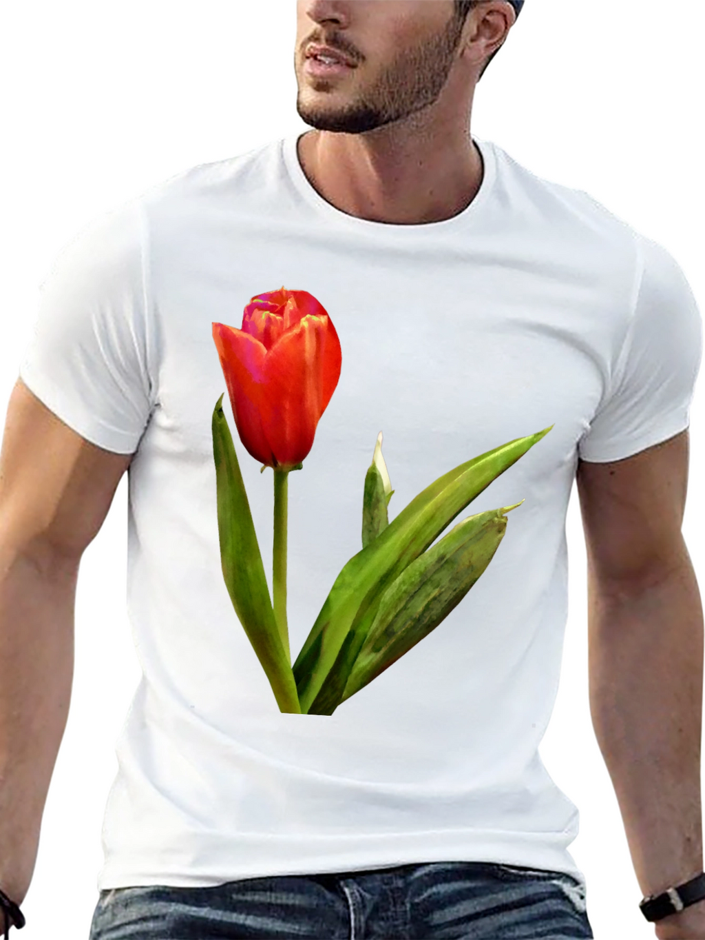 Tulip Graphic Tee - Stylish Floral Design