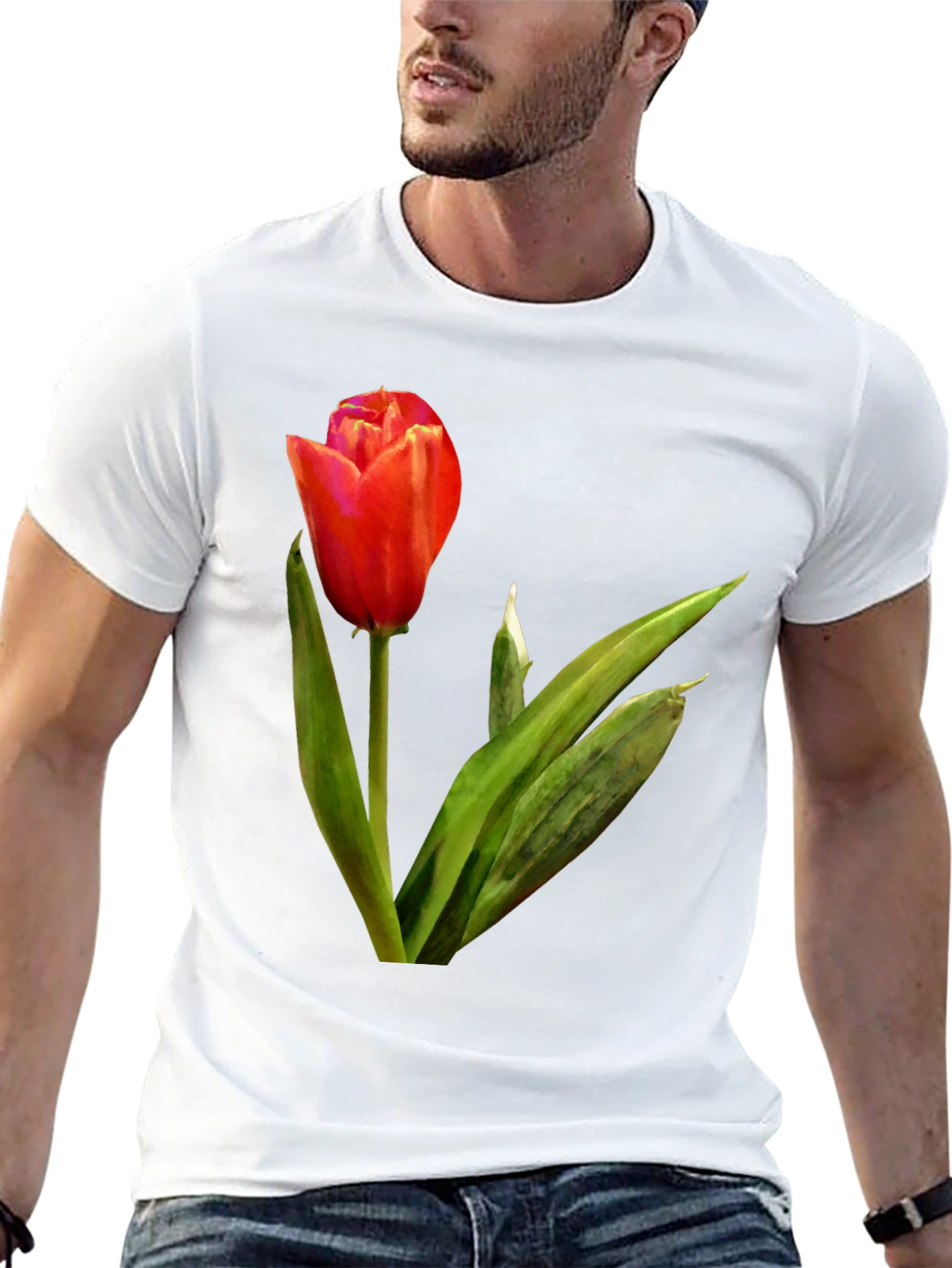 Tulip Graphic Tee - Stylish Floral Design