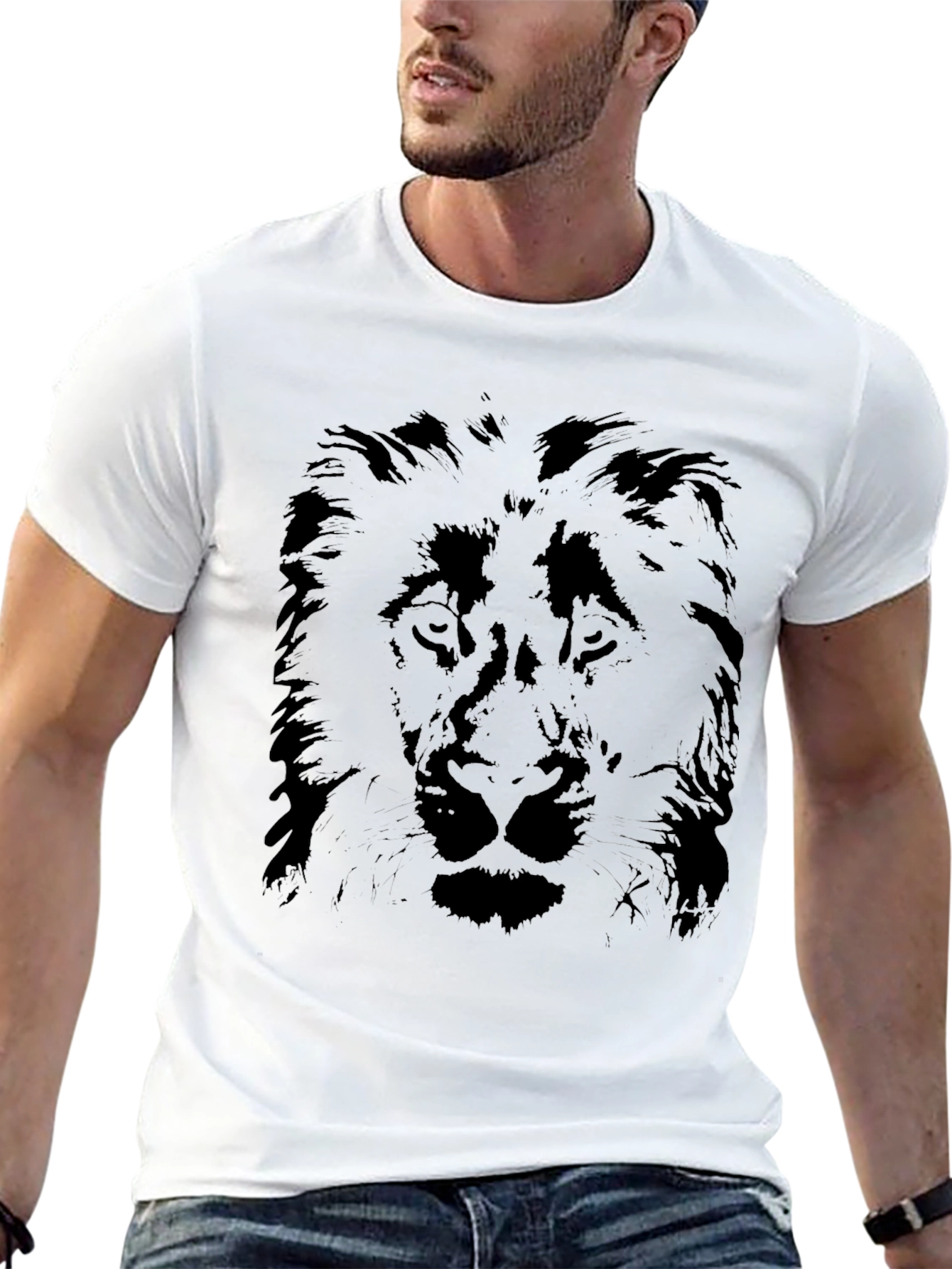 Lion Graphic Black T-Shirt