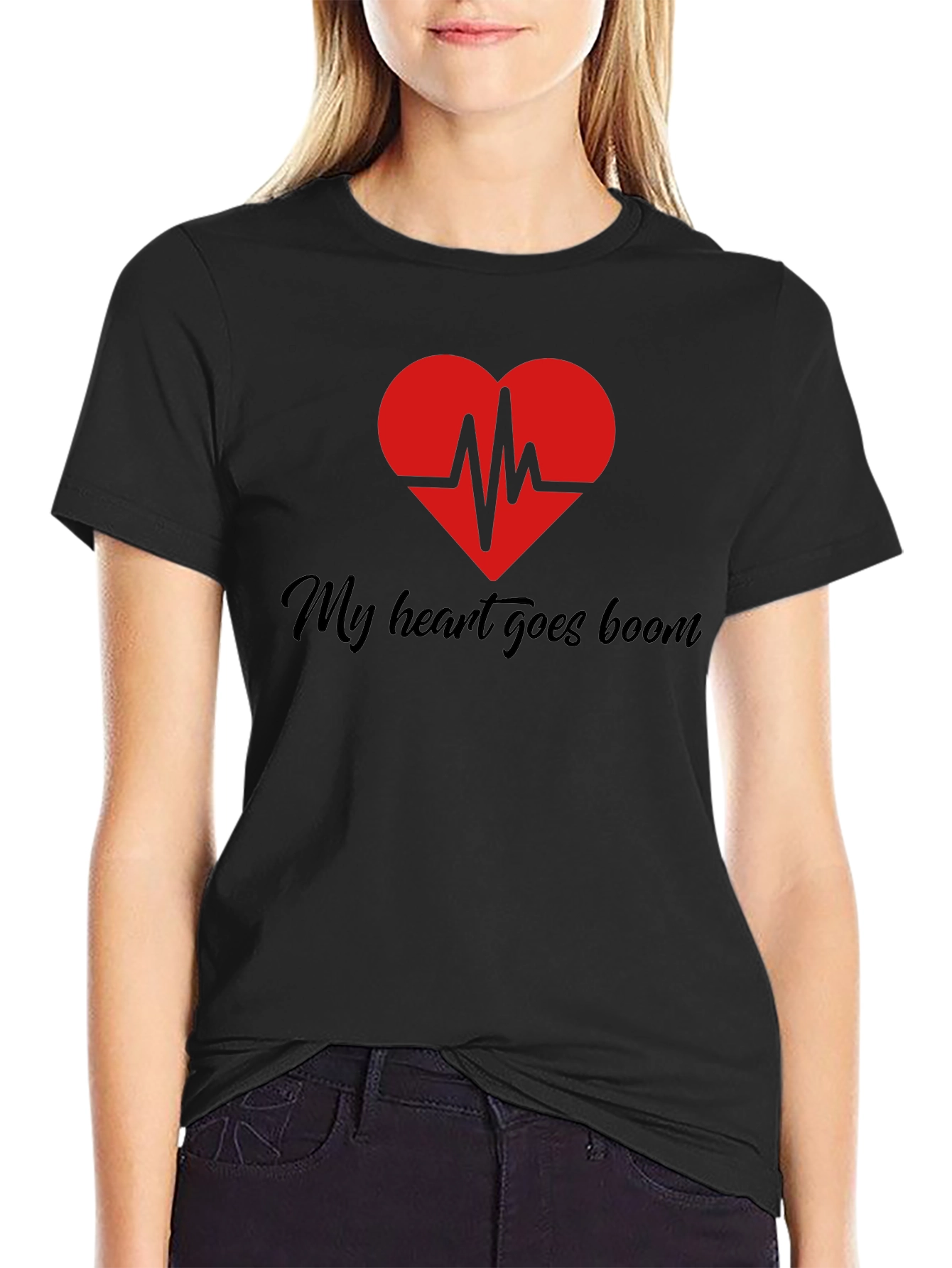 My Heart Goes Boom Graphic T-Shirt