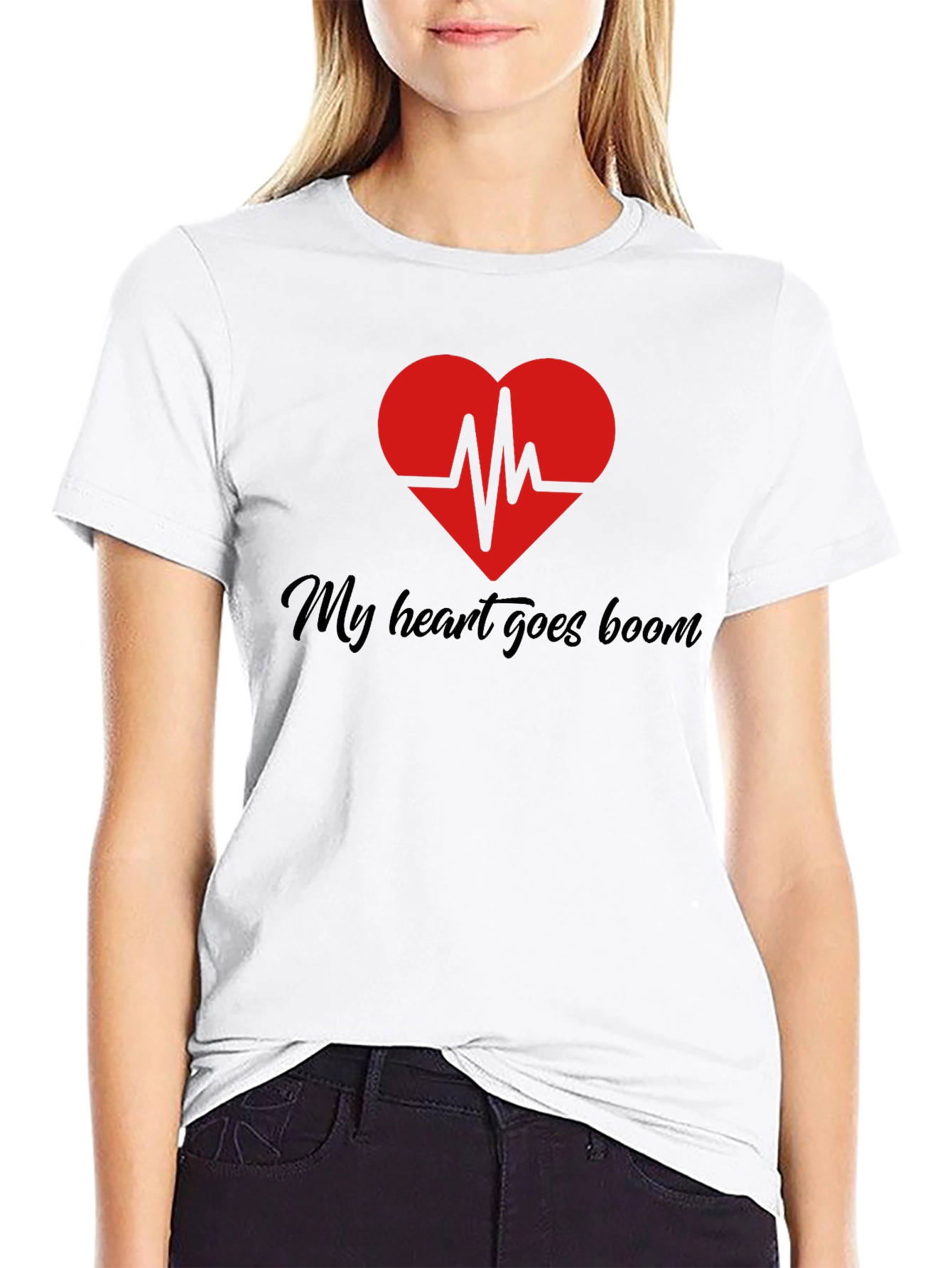 My Heart Goes Boom Graphic T-Shirt