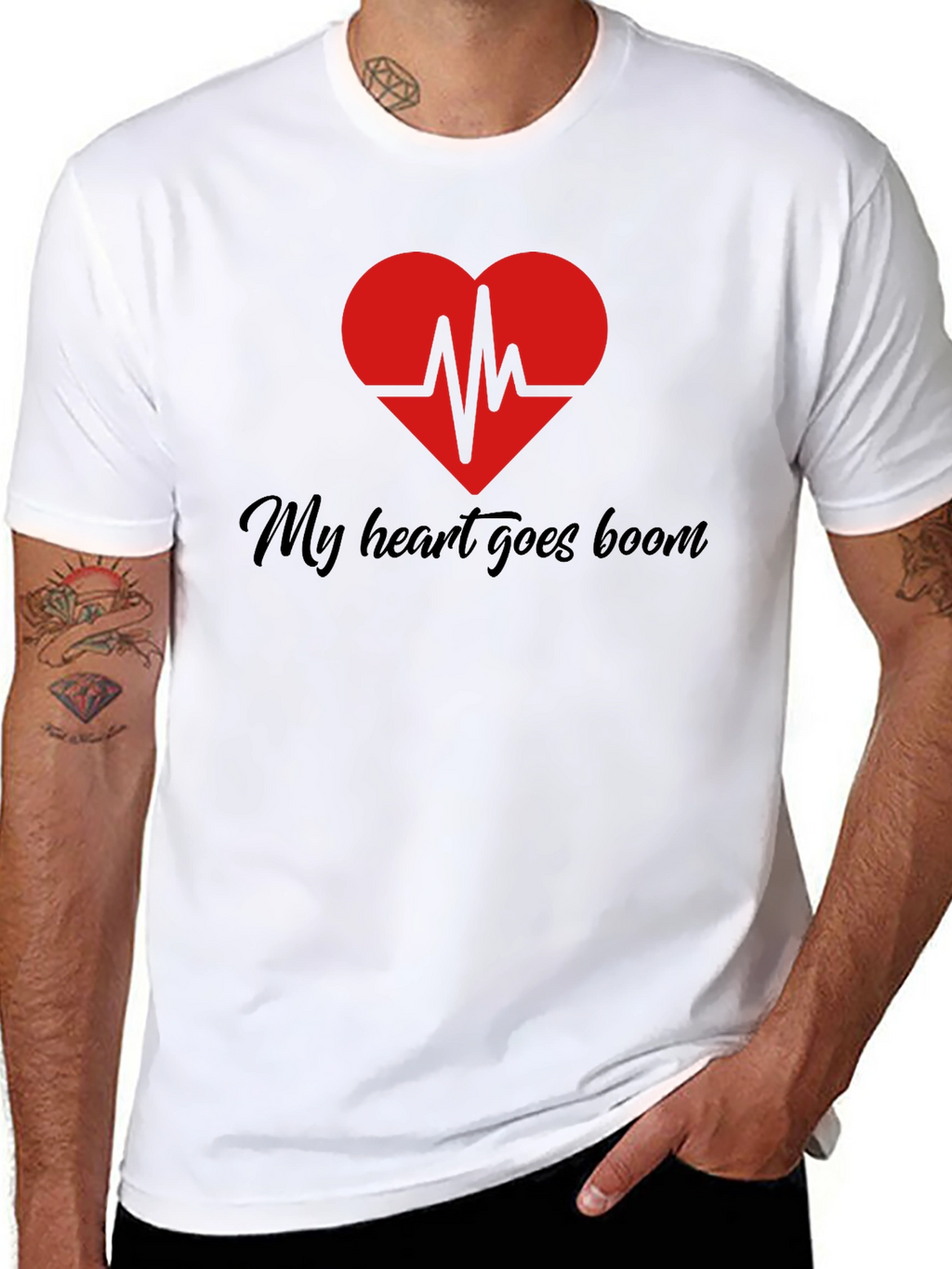 My Heart Goes Boom Graphic T-Shirt