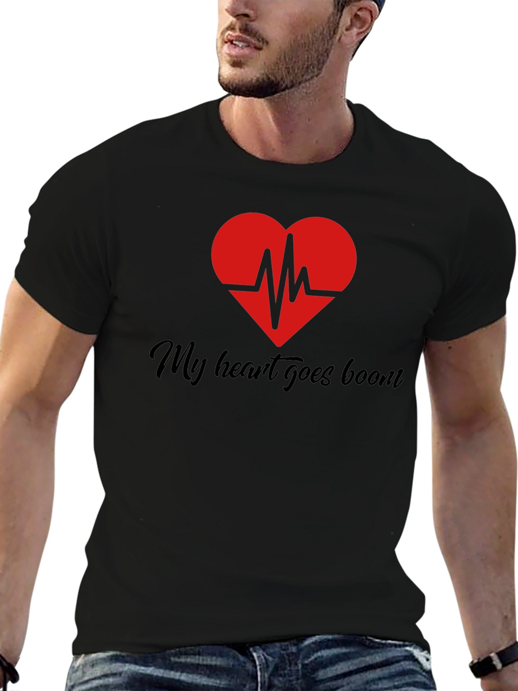 My Heart Goes Boom Graphic T-Shirt