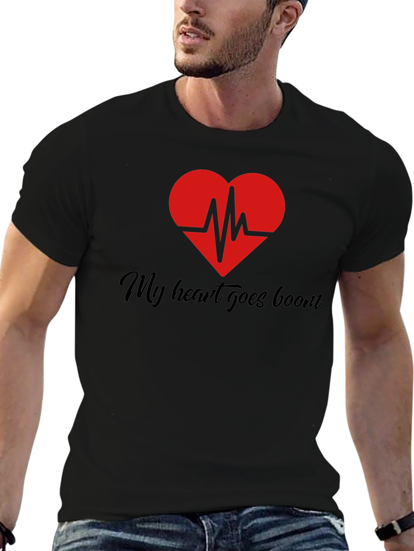 My Heart Goes Boom Graphic T-Shirt
