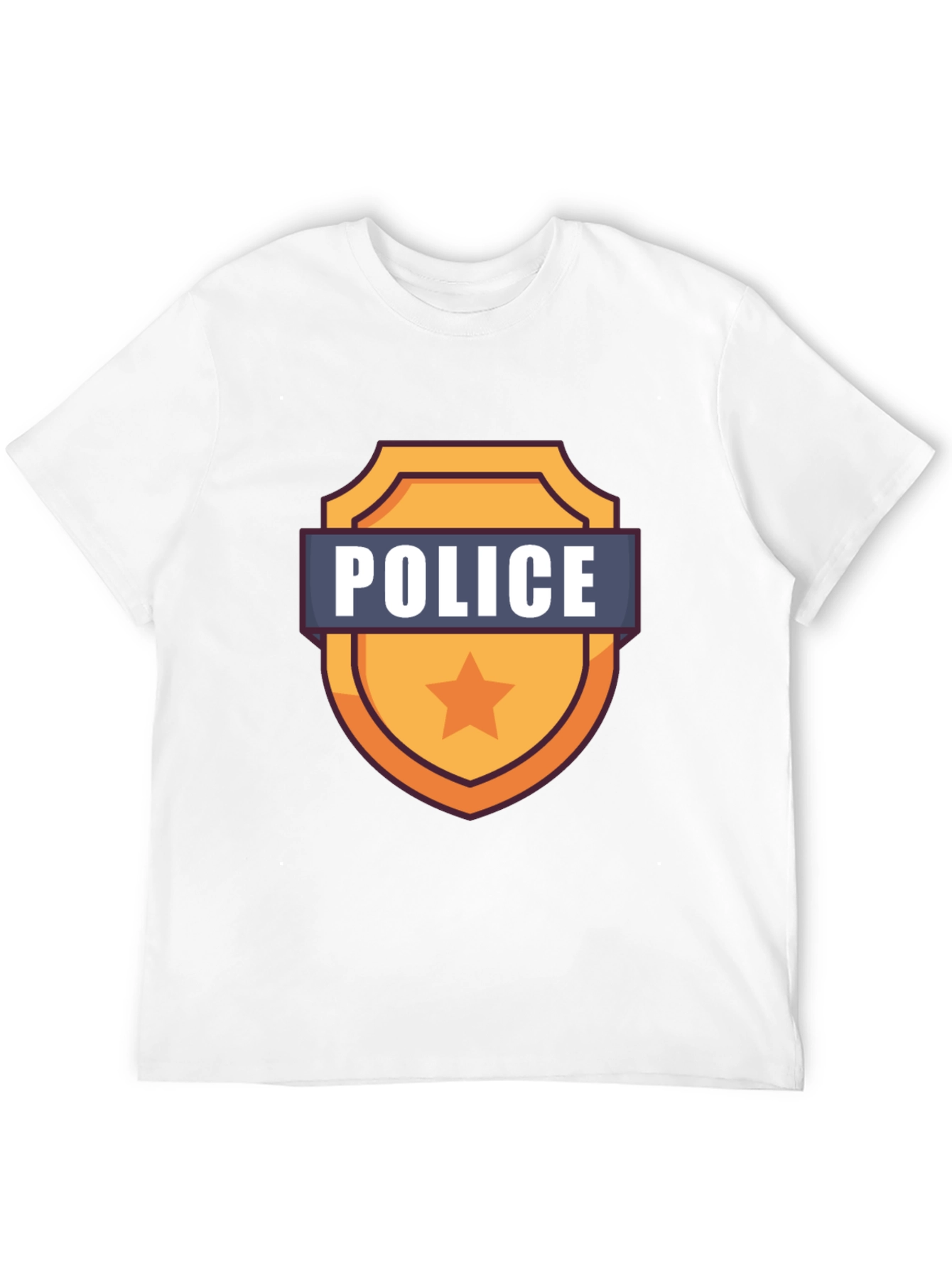 Police Badge Graphic T-Shirt - Black