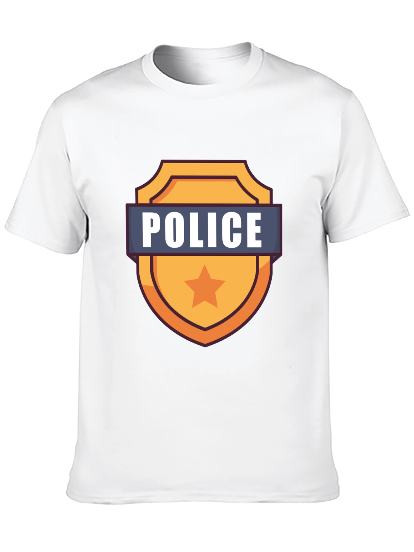 Police Badge Graphic T-Shirt - Black
