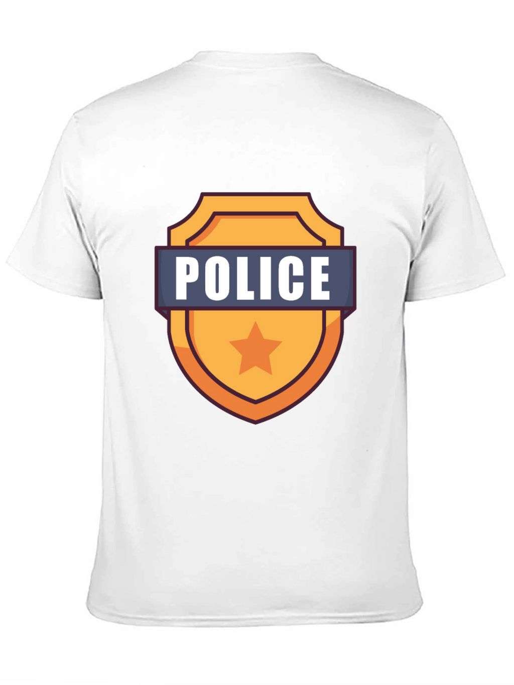 Police Badge Graphic T-Shirt - Black