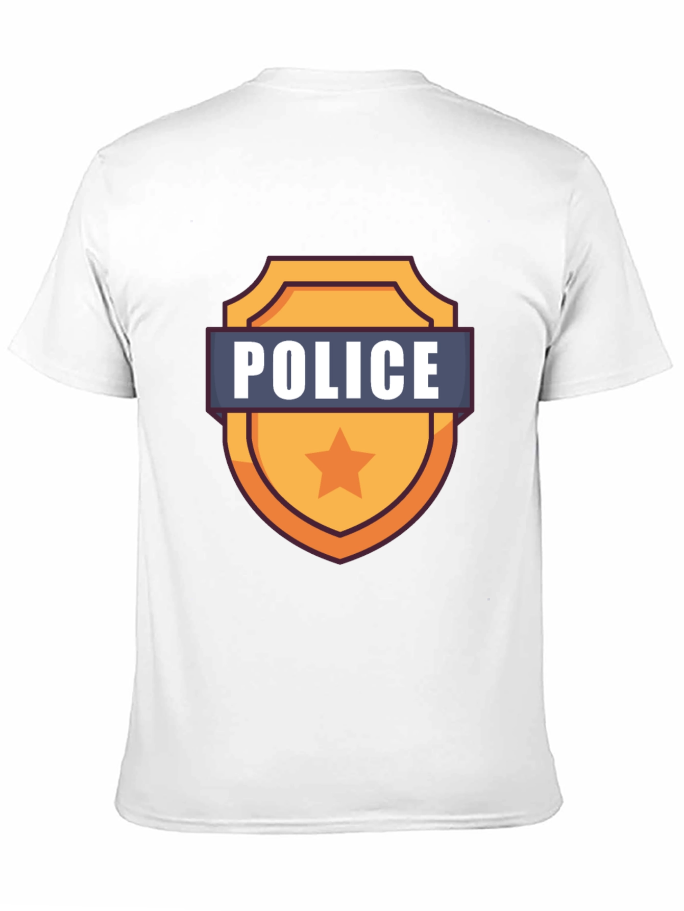 Police Badge Graphic T-Shirt - Black